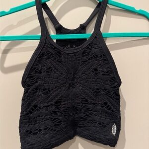 FP Movement Black Lace Top